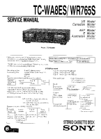 Sony TC-WR765S - Service Manual 